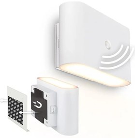 Briloner 3878016 - LED nabíjacie nástenné svietidlo so senzorom CHAT LED/3W/5V 2000 mAh biela