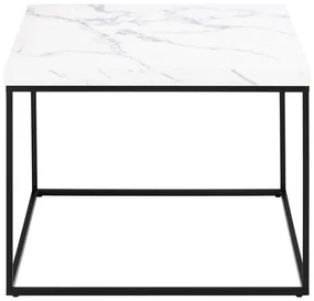 Konferenční stolek Barossa 60 cm bílý mramor/černý