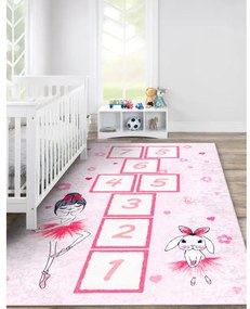 Dywany Łuszczów, Detský kusový koberec Junior 51828.802 Ballerina pink, 80x150, ružová, detská izba