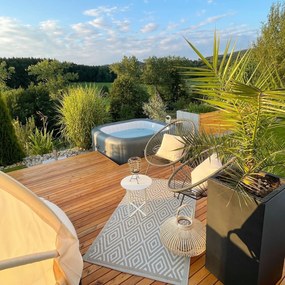 Kvetináč BLOCK, sklolaminát, výška 80 cm, antracit, outlet