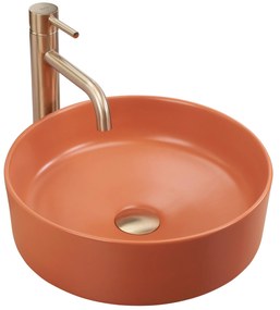 Rea Sami, umývadlo na dosku 370x370x135 mm, oranžová, REA-U4566