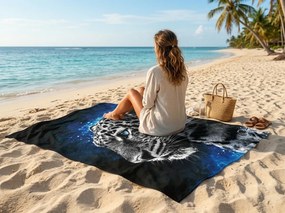 Rýchloschnúca XXL plážová osuška LEORIX farebná 150 x 210 cm, 100% mikrovlákno