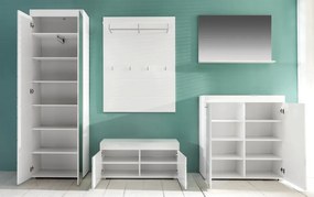 Skriňa so zrkadlom Amanda 127, lesklá biela