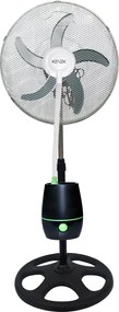 Moderný hmlový ventilátor Kenex čierny 90W