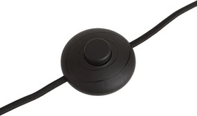 Japandi stojaca lampa hnedá látka Teddy 2-svetelná - Trompet
