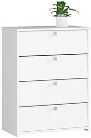 4 krídlový botník RUBIN 66 cm, biely