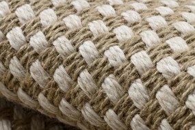 Koberec JUTE 3731 so strapcami, krémový / béžový
