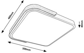 Rabalux 71146 - LED Stmievateľné stropné svietidlo ARILD LED/48W/230V Wi-Fi Tuya