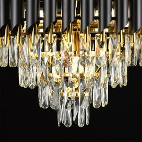 Brilagi - Luster na reťazi ECLIPSE 7xE14/10W/230V priemer 48 cm čierna/zlatá