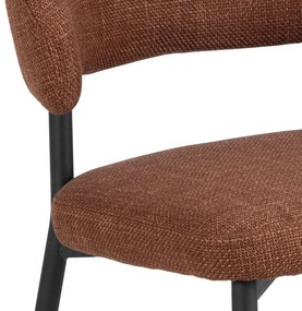 IRIS Terakota (látka Basel 44) – ČALÚNENÁ STOLIČKA S VÝPLETOM DO OBÝVAČKY/JEDÁLNE LOFT