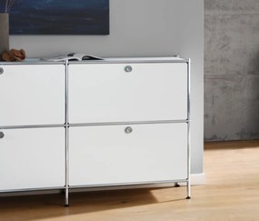 Konferenčný stolík na kolieskach »CN3«, biely