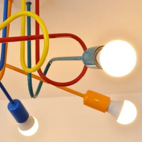 LED Detský prisadený luster OXFORD 5xE27/15W/230V