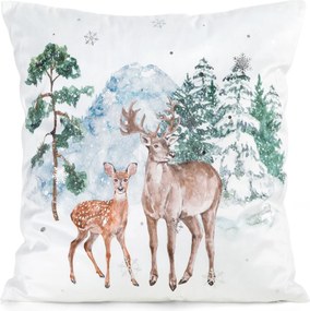 VIANOČNÁ DEKORAČNÁ OBLIEČKA NA VANKÚŠ POLAR1 45X45 CM VZOROVANÁ