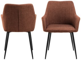 VERA Terakota (textília Basel 44) - MODERNÉ ČALÚNENÉ KABÍNKOVÉ STOLIČKY DO OBÝVAČKY/JEDÁLNE LOFT
