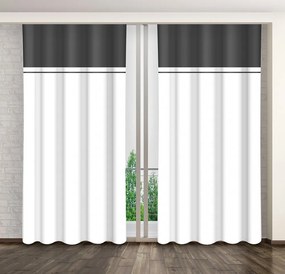 Elegantný čierno biely záves do obývačky Dĺžka: 270 cm