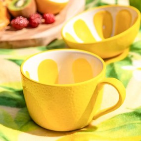Altom Súprava keramických jumbo hrnčekov Tropicana citrón 470 ml, 2 ks