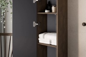 Kúpeľňová zostava Villa s doskou a skrinkami 60 cm orech