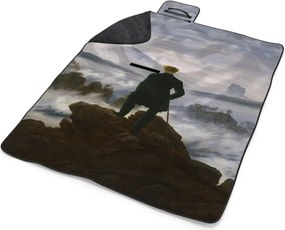 Sablio Plážová deka Pútnik nad morom hmly - Caspar David Friedrich: 200x140 cm
