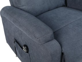 TV kreslo ALVI s elektrickým polohovaním — látka, sivá, nosnosť 130 kg