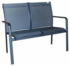EXPERT PLUS - hliníková lavica antracit - dvojsedadlová