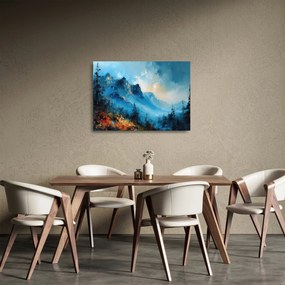 Sklenený obraz - Maľba hôr (70x50 cm)
