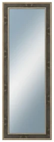 DANTIK - Zrkadlo v rámu, rozmer s rámom 50x140 cm z lišty TOOTH zlatá čierna (2780)