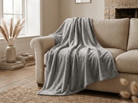 Mikrovláknová deka SOFT, svetlo sivá Rozmer: 200 x 220 cm