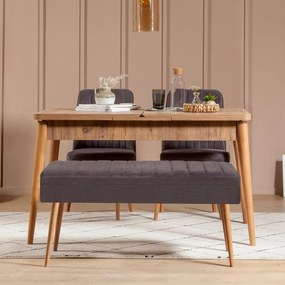 Jedálenský set Vlasta 1 (borovica antlantic + antracit) (pre 4 osoby). Akcia -19%. Vlastná spoľahlivá doprava až k Vám domov. 1073061