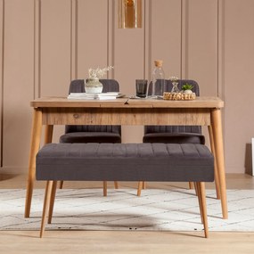 Jedálenský set Vlasta 1 (borovica atlantic + antracit) (pre 4 osoby). Akcia -19%. Vlastná spoľahlivá doprava až k Vám domov. 1073061