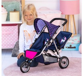 Bayer Design Kočík pre bábiky dvojičky Duo (modrá)  (100355100)