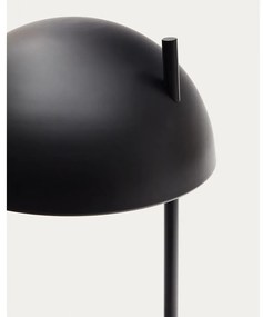 Čierna/v prírodnej farbe stolová lampa s kovovým tienidlom (výška 48,5 cm) Catlar – Kave Home