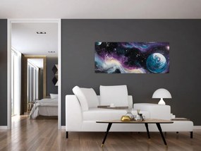 Obraz - Maľovaný vesmír (120x50 cm)