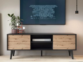 TV skrinka/stolík MSRTV154 Monstera (Čierna + Čierna + Dub artisan). Vlastná spoľahlivá doprava až k Vám domov. 1070612
