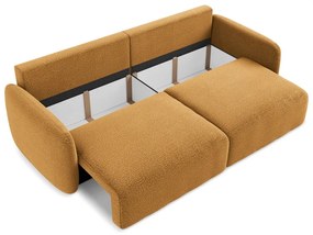 Oranžová rozkladacia/s úložným priestorom pohovka 238 cm Kalena – Makamii