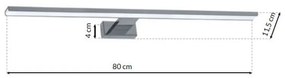 Nástenné LED svietidlo Shine1, 1x LED 15w, 4000k, (80 cm), ch