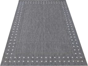 DY ZARA 11 obojstranný koberček s výšivkou, sivý Rozmer: 80x150 cm