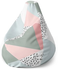 Sablio Sedací vak Pear Obrazce v nežných farbách - 70 x 95 x 15 cm