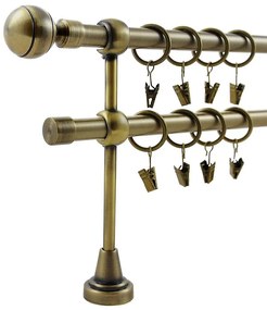 Garniža dvojitá starožitné zlato 240 cm fi16 mm