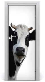 Samolepiace fototapety na dvere fľakatá krava 85x205 cm