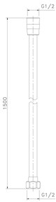 Sapho Sapho, SOFTLEX plastová sprchová hadica, 150cm, zlatá matná, 1208-19