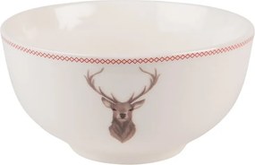 Porcelánová miska s jeleňom Cosy Lodge - Ø 14*7cm/ 500ml