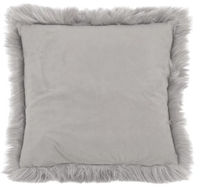 Sivý vankúš Tiseco Home Studio Sheepskin, 45 x 45 cm