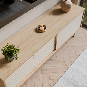 TV stolík QUENTIN dub + kašmír 160 cm