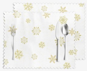 Goldea vianočné prestieranie na stôl teflónové - zlaté snehové vločky - sada 2ks 30 x 40 cm