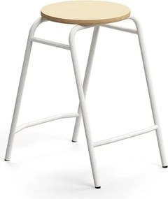 Stolička ALTUS, výška 590 mm, biela/breza