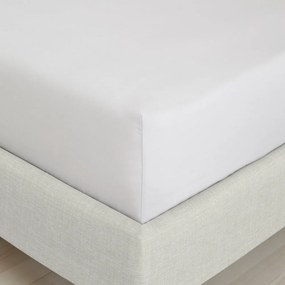 Sivá napínacia plachta z bavlneného perkálu 90x190 cm Cotton Percale – Bianca