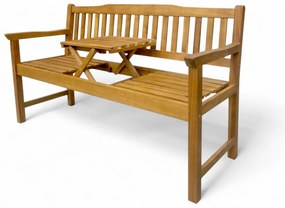 Drevená lavička so stolíkom Eva, 150 x 60 x 88 cm