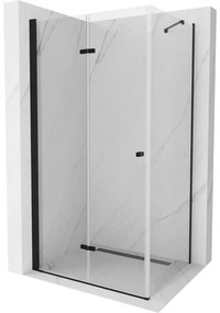 Mexen Lima sprchová kabína, skladacie dvere 80 x 110 cm, transparentnéné, čierna - 856-080-110-70-00