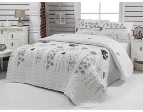 Prešívaný ľahký pléd na dvojlôžko s obliečkami na vankúše Atlantis, 200 × 220 cm