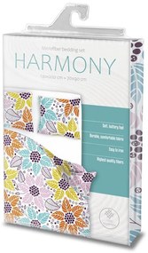 POSTEĽNÉ OBLIEČKY 220x200 + 2 x (70x80) KVETY HARMONY 014